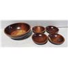 Image 1 : 5PC SET SOLID WOODEN FOOD DINING BOWLS