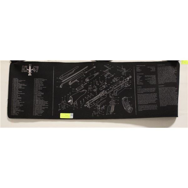 NEW AK-47 GUN CLEANING MAT 36X12”, CAN BE USED As