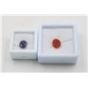 Image 1 : #168-HEATED  SAPPHIRE 3.50CT & ORANG CAMELIAN 3.22