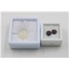 Image 1 : #177- GARNET 3.25CT &LIGHT GREEN  CALCITE 11.03CT