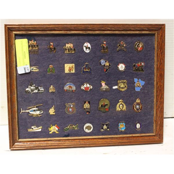 RCMP FRAMED PIN COLLECTION(35)