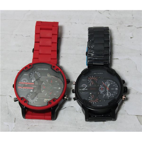 2 X DIESEL REPLICA WATCHES, MR DADDY AND MR DADDY