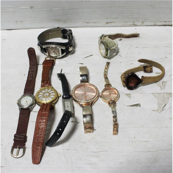 LOT OF MIXED FASION WATCHES - AS IS