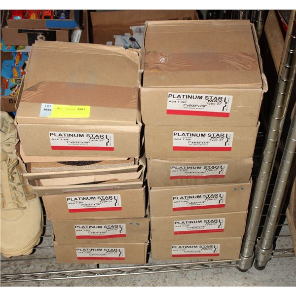 12 BOXES OF 10 PLATINUM STAR 7" CUTTING DISCS