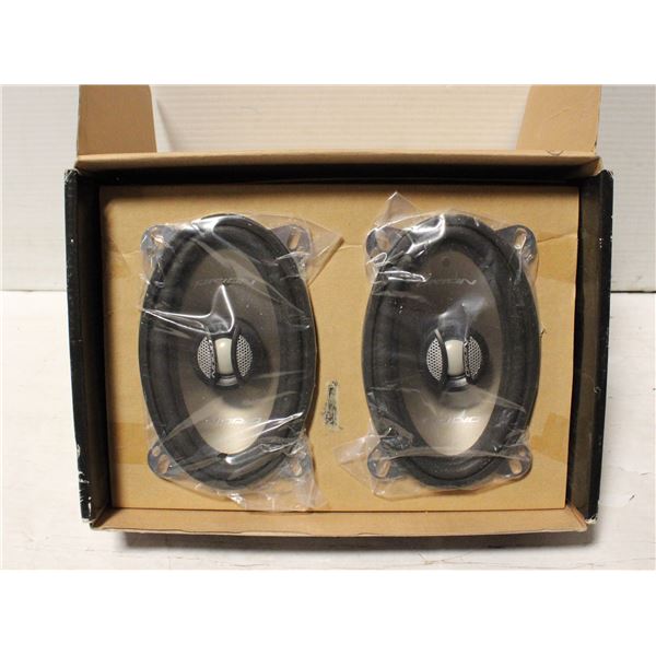 NEW ORION 80W PAIR 4" X 6" COAXIAL SPEAKERS