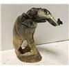 Image 1 : VINTAGE ELEPHANT SCULPTURE HAND CARVED HORN - 10"