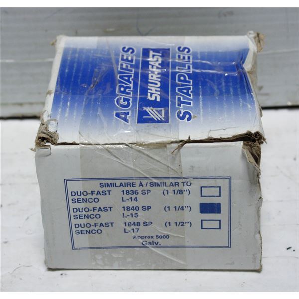 NEW SEALED SHUR-FAST 5000CT STAPLES 1-1/4"