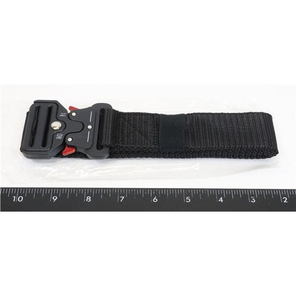 NEW BLACK NYLON ADJUSTABLE SIZE BELT