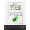 Image 1 : NEW GREETING CARD INSERT WITH DARK GREEN TURTLE