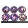 Image 1 : NEW 6PC NIGHT CATS WOOD COASTER SET