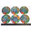 Image 1 : NEW 6PC TREE OF LIFE WOOD COASTER SET