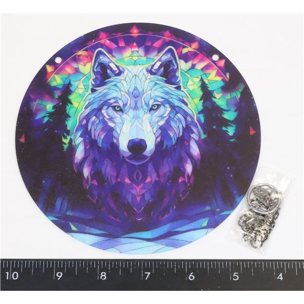 NEW 6" WOLF THEME HANGING WINDOW LIGHT CATCHER