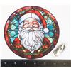 NEW 6" SANTA CLAUS THEME HANGING WINDOW LIGHT