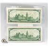 Image 2 : LOT OF 2 CENTENNIAL CANADIAN 1 DOLLAR BILLS