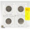Image 1 : LOT OF 4 BRITISH COLUMBIA COMMEMORATIVE DOLLAR