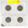 Image 1 : LOT OF 3 BRITISH COLUMBIA & 1 1968 CANADIAN