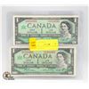 Image 1 : LOT OF 2 CENTENNIAL CANADIAN 1 DOLLAR BILLS