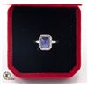 Image 1 : #1013-2.20 CT 6 X 8 CABOCHON CUT TANZANITE STONE