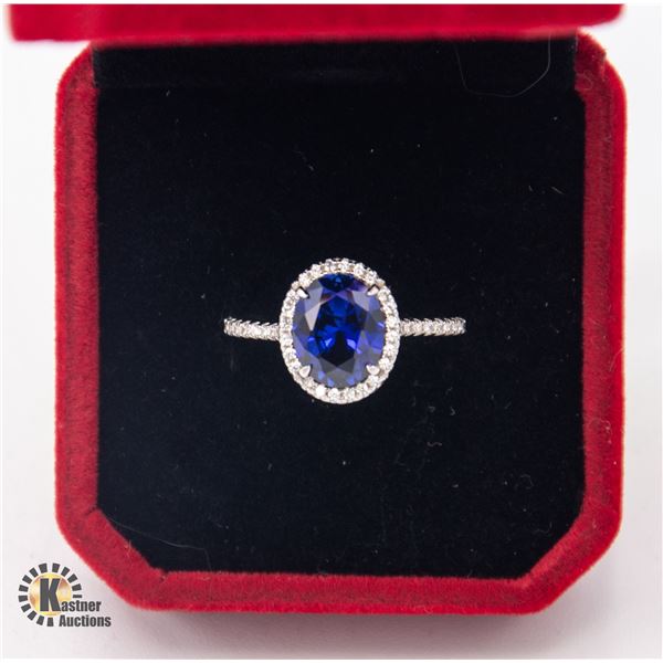 #1031-8 X 10 MM OVAL SHAPED LAB CREATED SAPPHIRE