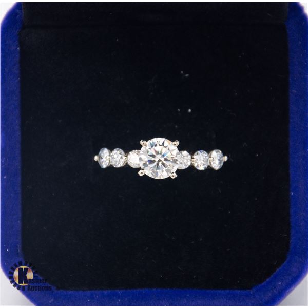 #1034-10KT WHITE GOLD WEIGHING 2.02G WITH 0.60 CT