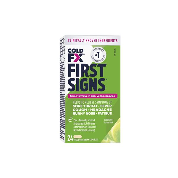 NEW COLD FX FIRST SIGNS 24 CAPSULES EXP 06/2026