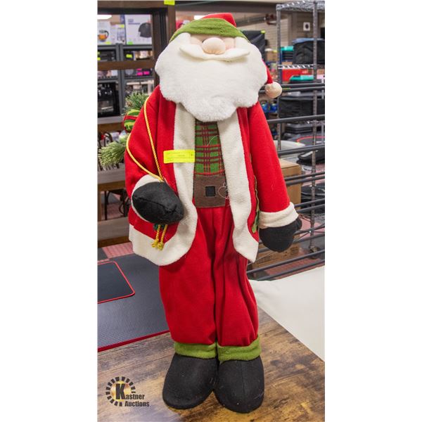 36 INCH STAND UP SANTA WITH BAG OF TOYS