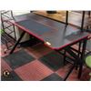 Image 1 : NEWLY ASSEMBLED FAUX CARBON FIBER GAMING DESK