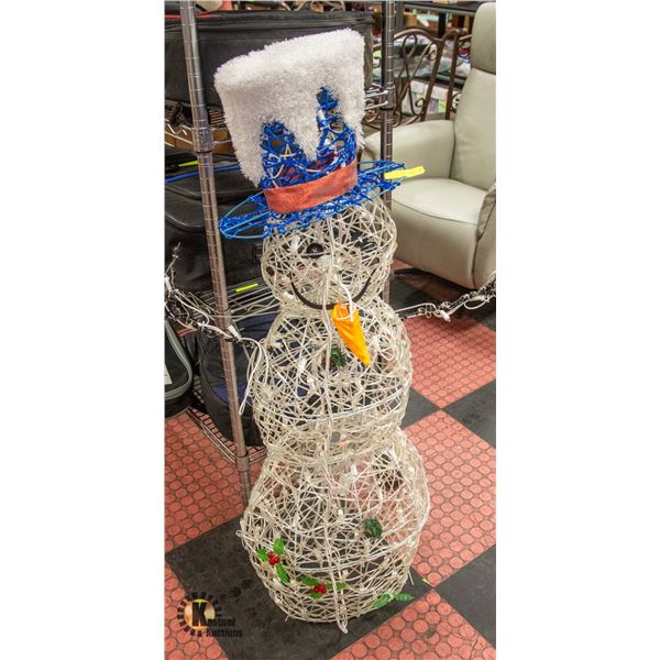LIGHTUP SNOW MAN 4 FT TALL - TESTED