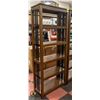 Image 1 : SOLID WOOD AND METAL 5 TIER BOOKSHELF
