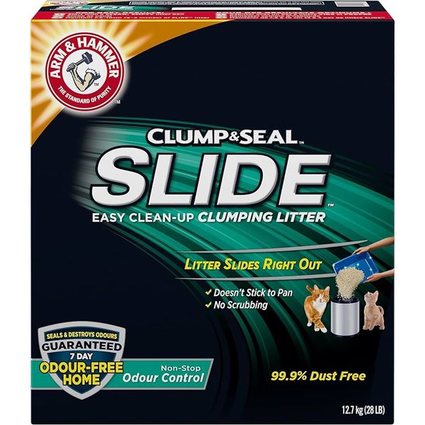 NEW ARM & HAMMER CLUMP AND SEAL SLIDE LITTER 28LB