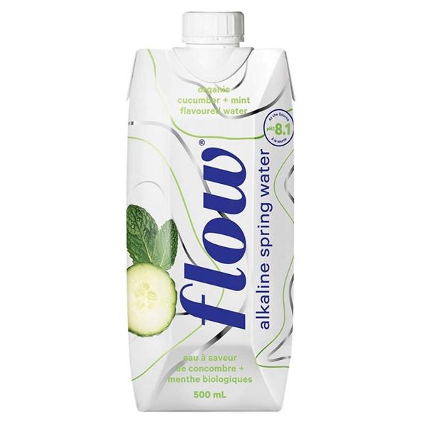 NEW 18 X 500ML FLOW ALKALINE SPRING WATER MINT