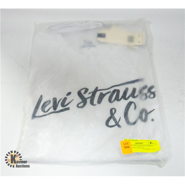 NEW LEVI STRAUSS & CO WHITE LOGO T SHIRT SIZE LG