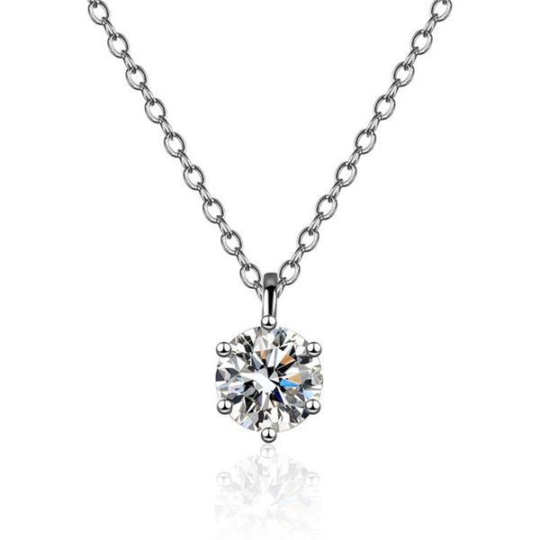 1 CT GRA CERTIFIED MOISSANITE 925 SILVER NECKLACE