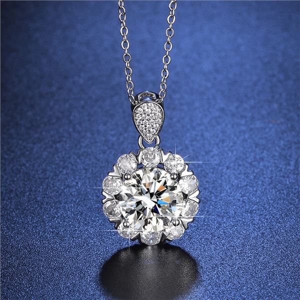 5 CT GRA CERTIFIED MOISSANITE S925 SUNFLOWER STYLE