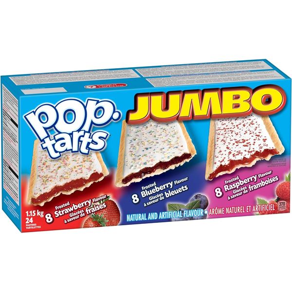 NEW POP TARTS JUMBO BOX 24 COUNT BREAKFAST BARS