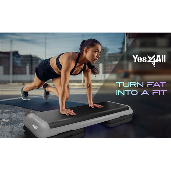 NEW YES4ALL GREY 3 LEVEL WORKOUT PLATFORM
