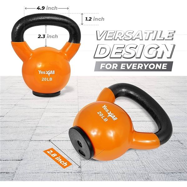 NEW YES4ALL 20LBS KETTLEBELL WEIGHT