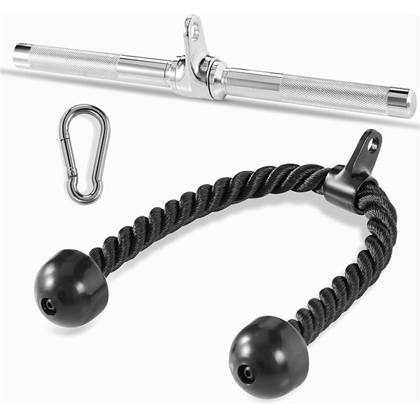 NEW YES4ALL TRICEP ROPE + STRAIGHT ROTATING BAR