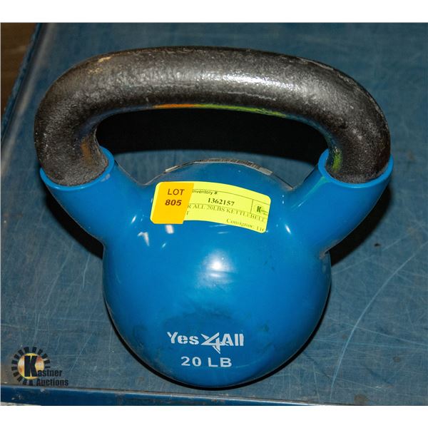 NEW YES4ALL 20LBS KETTLEBELL WEIGHT