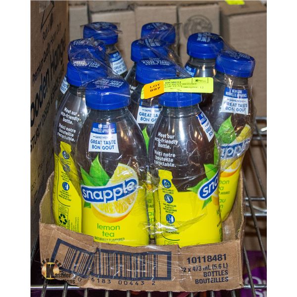 FLAT OF 10 PAST BEST BEFORE SNAPPLE LEMON TEAS