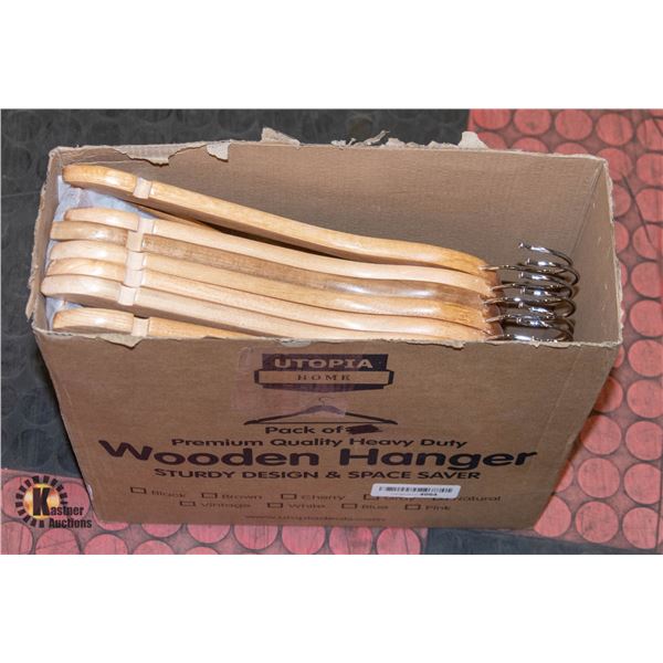 17 NEW UTOPIA WOODEN HEAVY DUTY HANGERS