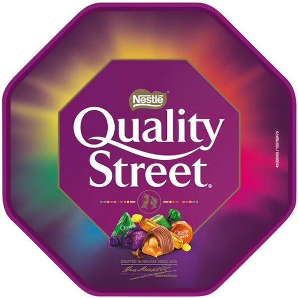 NEW 650G TIN OF QUALITY STREET ASSORTED CARAMELS