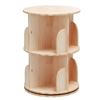 Image 1 : NEW WOOD 2 TIER ROTATING BOOKSHELF