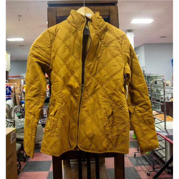 NEW AMAZON ESSENTIALS BROWN CROSS STITCHED COAT