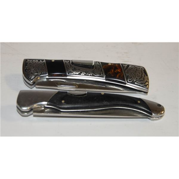 BAG WITH TWO COLUMBIA FOLDING KNIVES