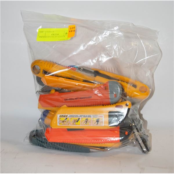 BAG OF UTILITY KNIVES