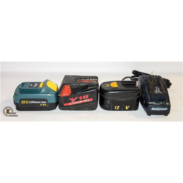 ASSORTED TOOL BATTERIES