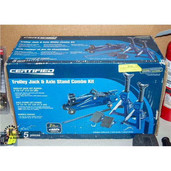 CERTIFIED JACK AND AXLE STAND SET W BOX