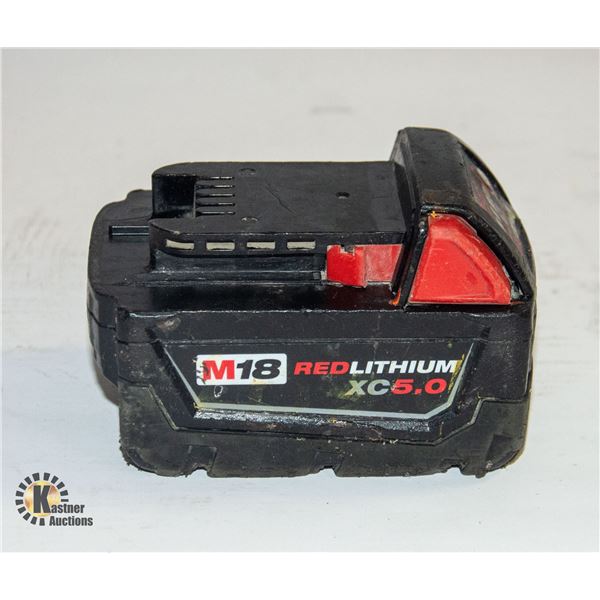 M18 RED LITHIUM XC 5.0 MILWAUKEE BATTERY