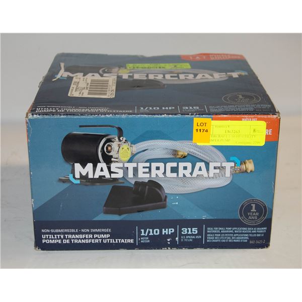 MASTERCRAFT 1/10 HP UTILITY TRANSFER PUMP